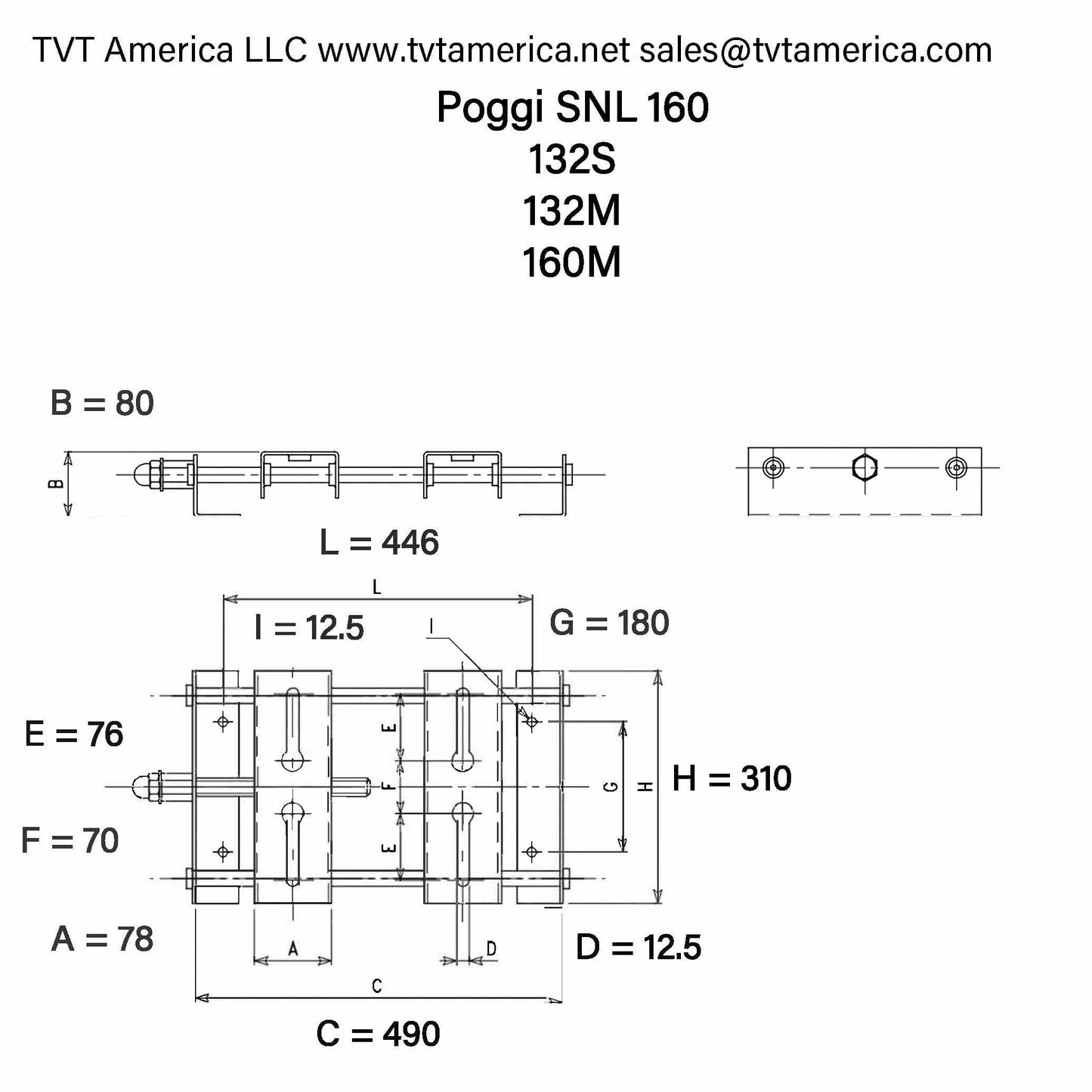 Poggi Metal Baseplate SLN series.