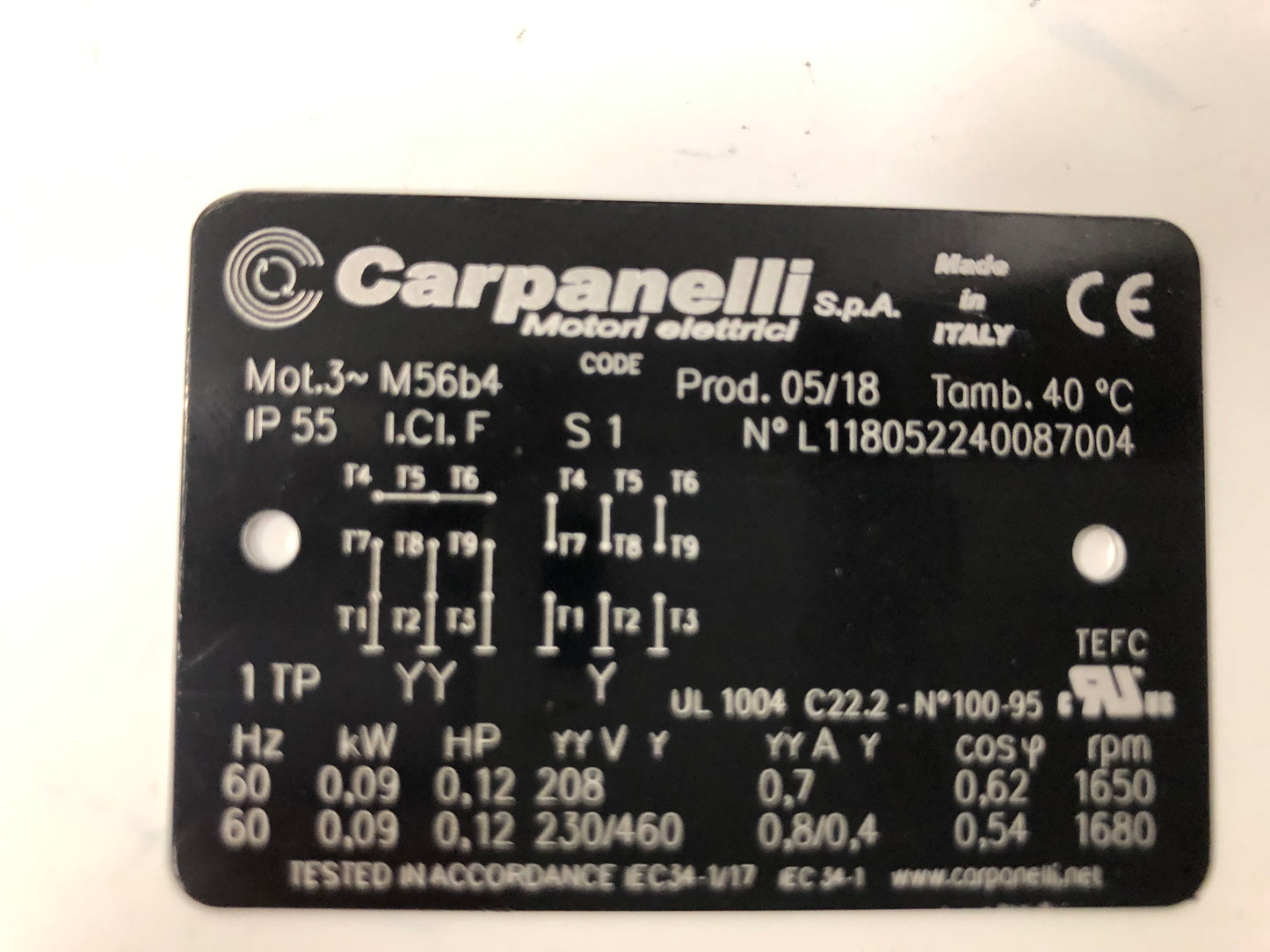 Carpanelli M56 motor