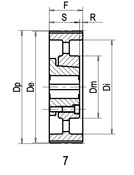 XH 300 - EUROPA timing pulleys inch pitch, for taperbush SYSTEM-P