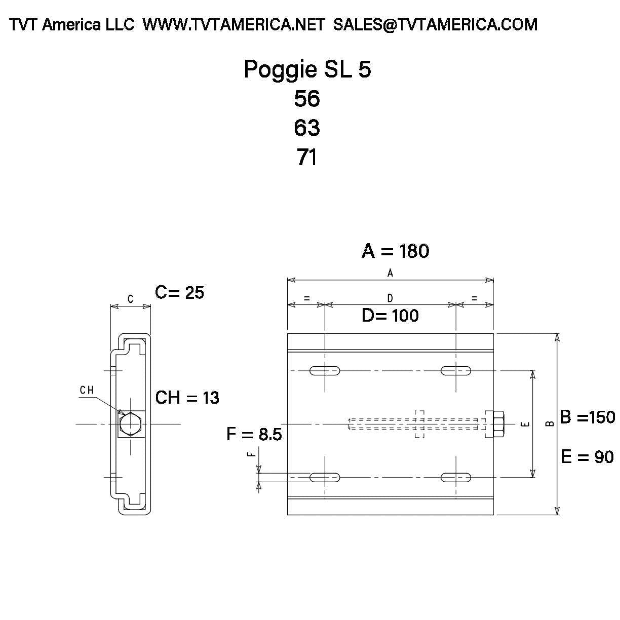 Poggi Metal Baseplate SL series