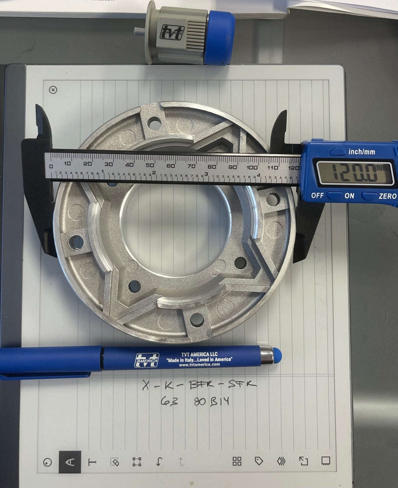 TVT® Motor Adapter Flange for Size 63 Speed Reducers