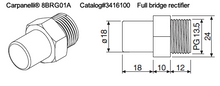 Load image into Gallery viewer, Carpanelli® 8BRG01A Full-Bridge Rectifier