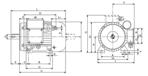 Carpanelli MM63a 0.09Kw/0.12HP 6pole 1ph AC Metric Motor or Brakemotor