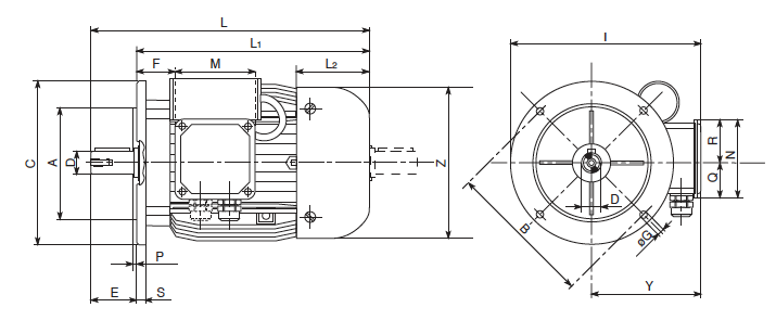 Carpanelli MM80a6 0.3Kw/0.4 Hp 110/230V/60Hz 1ph AC Metric Motor or Brake motor