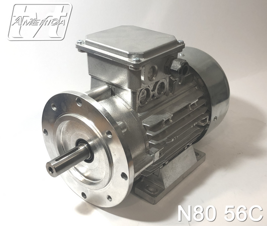 1hp 4pole 3ph NEMA 56C AC, Brake, & Vector Motors