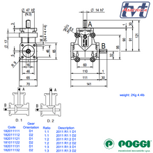 Load image into Gallery viewer, Poggi bevel gearbox 2011