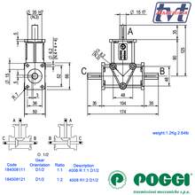 Load image into Gallery viewer, Poggi bevel gearbox 4008