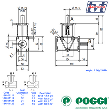 Load image into Gallery viewer, Poggi bevel gearbox 4011