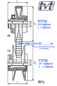 Berges® Spring tension Pulley type F375b