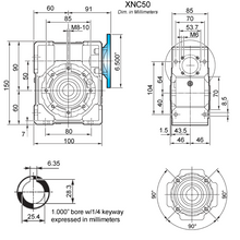 Load image into Gallery viewer, SUPER  -X- NEMA/Inch Worm Gear Reducers - Size 50