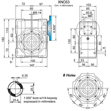 Load image into Gallery viewer, SUPER  -X- NEMA/Inch Worm Gear Reducers - Size 63